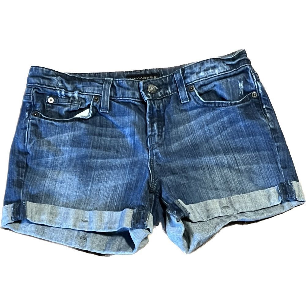 Banana republic,‎ women’s size 27/4, cropped mini denim shorts